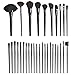 Soldcrazy 32Pcs Purely Natural Professional Woolen Flat Top foundation/angled blusher/face powder/stippling/face contour Cosmetic Makeup Brush Sets &ToolsSoldcrazy