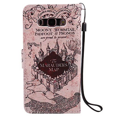 Feeltech Samsung Galaxy J510/J5 2016 Hülle PU-Leder und Brieftasche Bunte Muster Fall mit Magnetverschluss, Hybrid-Kickstand mit Stand-Funktion, schlagen Sie schützende weiche TPU Stoßstangenabdeckung und Kreditkartenhalter für Samsung Galaxy J510/J5 2016 Handgelenk Bügel-Buch-Art-Geldbeutel-Tasche mit 2 In 1 Berühren Sie Stift – Schloss - 3