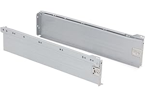 Emuca 3058325 Kit Cassetto H118, Verniciato Alluminio, 450mm