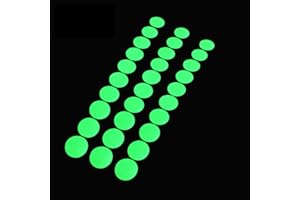 ONTWIE Glow in The Dark Tape Dots, 1 Inch Round, 100 Glowing Dots Sticker on a Roll - Fit for Switches, Walls, Pathways, Remote Controls, Emergency Exits and Decoration