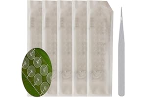 DWZAIN Ear Seeds 100 PCS, Ear Seeds Auricular Sticker kit, Breathable Ear Press Seeds,Portable Ear Seeds Refill Pack Clear Tape Acupuncture Acupuncture Silver Ear Seeds with Tweezers