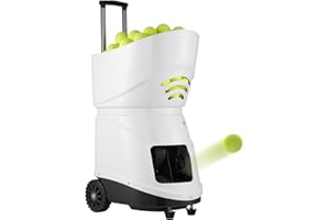 VEVOR Lancia Palline Tennis Automatico Portatile, Macchina per Palline da Tennis, Lanciatore 150 Palline, Trapano Multimodale 5 Motori, Oltre 2 Ore Gioco, Batteria Ricaricabile, Controllo Remoto App