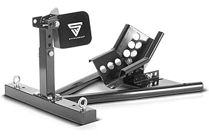 STAHLWERK Soporte de montaje para motocicleta GTM-600 ST 15-21 pulgadas | balancín para motocicleta | riel de pie | soporte de transporte | balancín de rueda | abrazadera de rueda | balancín delantero