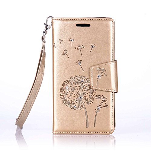 Voguecase   Para Samsung Galaxy J5 2016 funda  Diente de le  n-dorado  Cuero Carcasa Funda Funci  n de Soporte Cover Tapa Case Billetera con Tapa para Tarjetas  Gratis aguja de la pantalla stylus universales