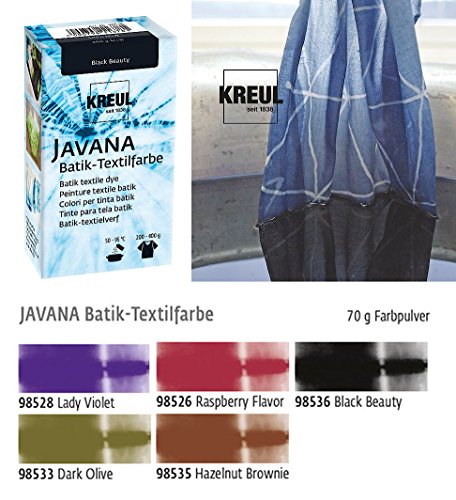 Batikfarben Set, 5 Batik Textilfarben im Set, dunkle Farben