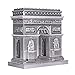 Produktbild SBD Arc de Triomphe 3D dreidimensionales Metallpuzzle von Hand gefertigt - 3D Metallpuzzle im Baustil Spielzeug Basteldekoration Basteldekoration,Silver-OneSize
