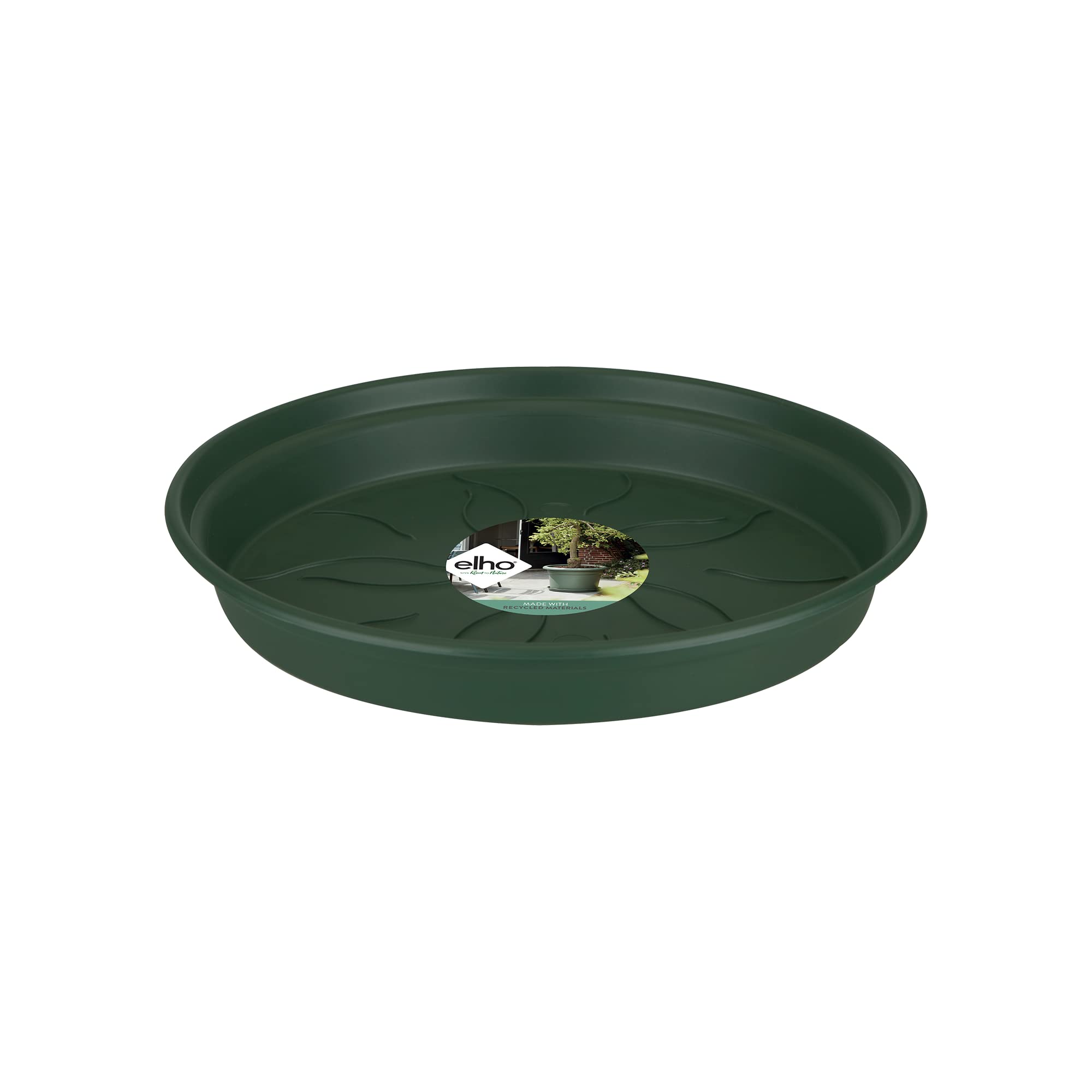Elho Green Basics Saucer 14 - Saucer for Indoor, Outdoor, Grow your Own & Accessories - Ø 13.5 x H 1.8 cm - Green/Leaf Green