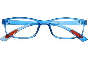 Amazotti Milano Aquamarine Reading Glasses +3.00 | Stylish Blue Light Blocking Glasses for Men & Women | Lightweight, Durable, Flexible Eye Glasses for Reading, Computer, and Screen Use, Aquamarine