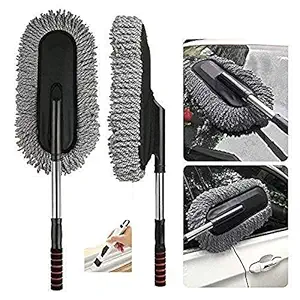 Getko With Device Microfiber Flexible Car Cleaning Duster Car Wash Dust Wax Mop Car Washing Brush