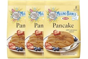 CAIYA 3X Mulino Bianco Pancake per Colazione e Break 100% Latte Fresco Italiano 260gr [3 confezioni]