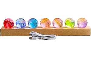 GOSIA Fantastische Sternkugel aus farbigem Glas, Planet, beleuchtet, Astronomie, Planeten, Kugel, Fantastischer Stil, Dekoration von B