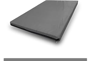 COMFYWISE Rattan Placement 3Pcs Armchair Cushions Set to fit Garden Furniture Chairs Sofa patio- Vintage rattan cushions- Outdoor Cushions (Dark Grey / Charcoal 3Pcs Set)