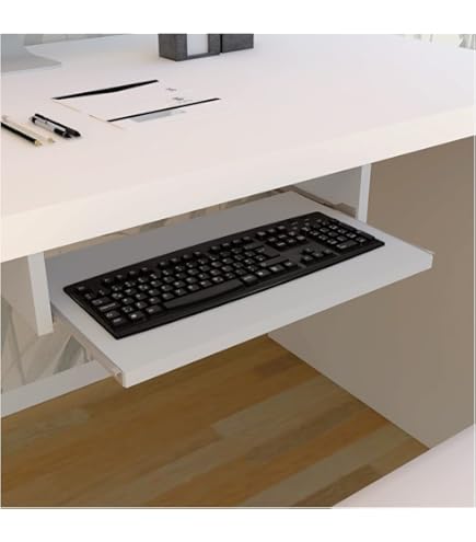 Ripiano Tastiera Sotto Scrivania 54/60/70x 27cm Vassoio Per Tastiera Supporto Per Tastiera Per Computer Porta Tastiera Estraibile Sotto Scrivania Casa E Ufficio(E,54x27cm