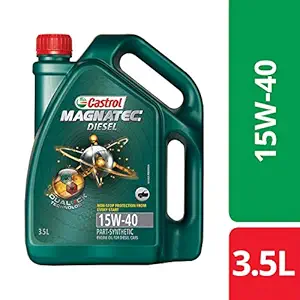 Castrol MAGNATEC Diesel 15W-40 API SN Part-Synthetic Engine Oil for Diesel Cars (3.5 L) (3382383)