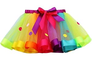 SHOBDW MUJER Falda del Tutu para Niña,SHOBDW Niños Regalo De Cumpleaños Color De Falda del Arco Iris Pettiskirt Bowknot Falda Princesa Danza Rendimiento Traje Mullido Tutu Vestido Ropa de Baile