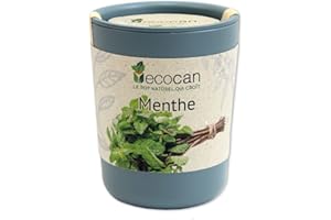 Feel Green Ecocan, Menthe, Idée Cadeau (100% Biodégradable), Grow-Your-Own/Kit Prêt-à-Pousser, Le Pot Écologique Qui Croît 9 x 7 cm, Produit en Autriche