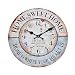 Produktbild Wanduhr - Home Sweet Home - Holz Küchenuhr mit großem Ziffernblatt aus MDF, Retro Uhr im angesagtem Shabby Chic Design mit leisem Quarz-Uhrwerk, Ø: 32 cm