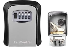 LauCentral Boite à Clef sécurisée, Boite à Clefs Sécurisée avec Un Code à 4 Chiffres, Murale et résistante aux intempéries, pour Les Cartes, Les Clés, pour Les logements de Vacances, Les Industries