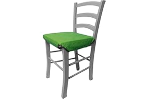 Russo Tessuti 6 Cuscini Sedie Cucina Coprisedia Imbottiti Tinta Unita Vari Colori Alette-Verde