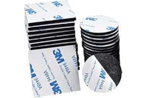 HOMMAND Pad Biadesivo Extra Forte, HOMAND 40 Pezzi Pads Nastro Biadesivo Schiuma, Adesivo 3M Biadesivo Extra Forte Quadrati & Tondo, Impermeabili per la Casa, Ufficio e Auto