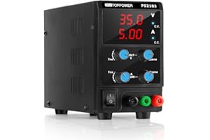 SKY TOPPOWER Bench Power Supply Variable 0-35V 0-5A Regulated CC/CV DC Power Supply used for Lab Teaching, Electronic Repair, DIY and audio LCD/Vehicle Electronics
