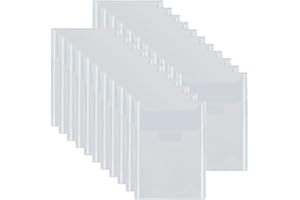 GORGECRAFT 50pz Bolsillos de Almacenamiento Troquelados Bolsas de Bolsillo para Sellos 18x13cm Troquelados de Plástico Transparente Resellables Bolsillos para Sobres Organizador Artesanal Bolsa