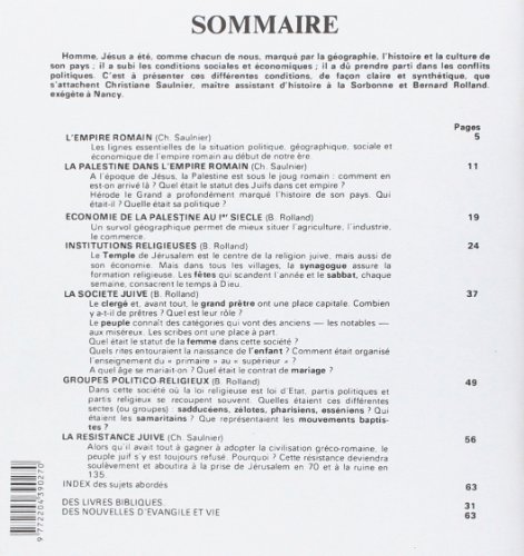 Book's Cover of Cahiers evangile n  27 : la palestine au temps de jesus