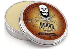 THE BEARD AND THE WONDERFUL Beard Balm - Moustache Balm 30ml - Beard Growth - Nourishes Facial Skin - Natural Ingredients Jojoba oil, Shea Butter and Beeswax - Cedarwood
