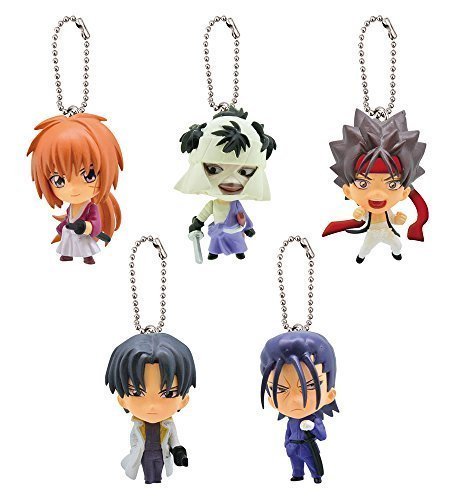 Preisvergleich Produktbild Rurouni Kenshin Figure Swing Keychain~Complete Set of 5