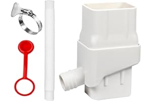 perfk Recuperateur d Eau de Pluie, Collecteur Eau de Pluie Récupérateur Eau de Pluie,Raccord Récupérateur Eau de Pluie,Kit Recuperation Eau de Pluie Blanche