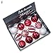 Produktbild True-Ying 12 STÜCKE Weihnachtskugeln, 8 cm Hängen Ball Cap und Lanyard Einfach Hängende Ornamente für Weihnachtsbaum Party Office Home Hotels Dekorationen