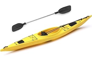 DJCRAWLER Simulation Boat for 1/10 RC Crawler Car Tracked Vehicles for Traxas D90 D110 Axial Scx10 90046 Bronco Defender G63 (Yellow), 318*32*22mm