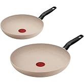 Tefal Beige Essential Mineralia+ Yapışmaz Kaplama İnd&uuml;ksiyon Tabanlı 2'li Tava Seti - 24/28 cm