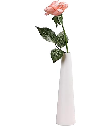 LEVENTE hoge bloemenvaas glazen vaas decoratievaas beige matglas 60cm
