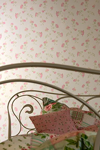 A.S. Création Tapete Liberté Landhaus Shabby Chic 10,05 m x 0,53 m grün rosa weiß 305221 - 3