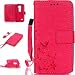 Produktbild LG Leon 4G LTE H340N C40 Hülle [mit freiem Schirm Beschützer],Qimmortal(TM) Premium Elegantes Intelligentes PU Leder Flip Magnetische Schließung Brieftasche innen Geldbörse Standplatz Folio Buch Stil Mit Kreditkarten Steckplätze Gehäuse Abdeckung Haut Schale Fashion Exquisites Muster Für LG Leon 4G LTE H340N C40