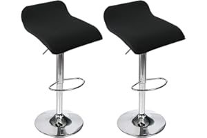 uyeoco Stampato Coprisedile per Sedia da Cucina da Bar Senza Schienale 4/2/1 Pezzi, Copri Fodera Sgabello da Bar Quadrato Elasticizzato(#21,2PCS)