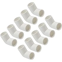 QUARKZMAN 1-1/2 Gomito a 90 Gradi, 4 Pezzi Raccordi per Tubi in PVC 2 Vie Gomito Angolo Destro Uscita Laterale Adattatore Accoppiamento Connettori