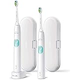 Philips Sonicare ProtectiveClean 4300 elektrische Zahnbürste HX6807/35 Doppelpack - 2 Schallzahnbürsten, Andruckkontrolle, Re