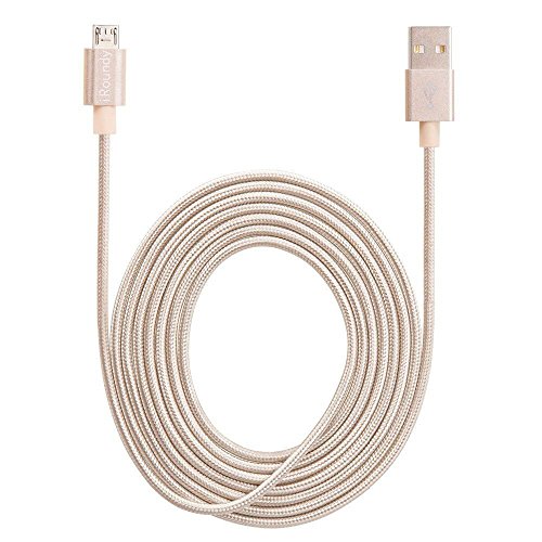 iRoundy (3ft/1m 6ft/2m 10ft/3m)Premium 2.0 Sync Daten Schnell Ladekabel, Ultra Durable Nylon geflochten Draht, Universal Power Line Ladekabel für Samsung Galaxy S7, S6, Edge, S4, S3, Note 5,4,2, Google Nexus, LG, HTC, Nokia und mehr - 4
