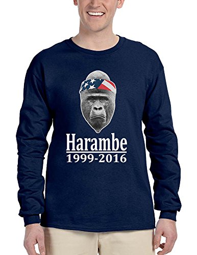ALLNTRENDS Men's Harambe Gorilla T-Shirt - Zoo RIP Graphic Tee In Soft Cotton Blend - View #3