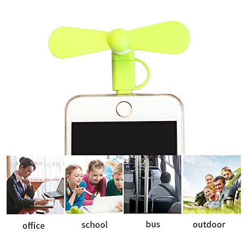 Mini USB Ventilator, VitutechFan Mini USB Fan Mini Portable Micro USB Ventilator Mini Cooling Fan 2 in 1 Portable USB Telefon Mini Fan f¨¹r Andriod Smartphone , iPhone , iPad, Samsung - 4