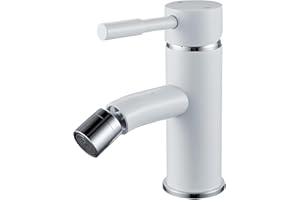 F-DEEN Grifo para baño bidé, bidé para lavabo grifo para baño, mezclador monomando grifo baño lavabo blanco