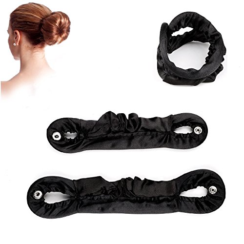 NALATI **Frühling Mode Frisur** 2 Stücke Hair Styling Former Magic Donut Ring Donut Hair Bun & Brautschmuck Haarknoten Frisurenhilfe Haarzopf L+S - 5