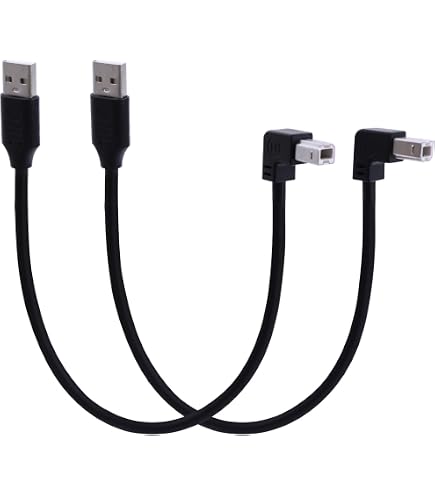 Chenyang Cavo USB 2.0 A USB Tipo B Angolato 90° – 1 Metro, Per Stampante E Scanner, Schermato