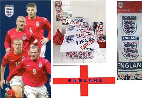 New 5pce England Football Bundle Set Fleece Blanket Beach Towel Set