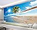 Produktbild Hd Liebe Meer Strand Mittelmeer Hawaii Coco Tv Wand 3D Wohnzimmer Tapete Schlafzimmer Wandbild Benutzerdefinierte Größe Seidenstoff Material Wapel 200X130Cm(78.74X51.18 In)