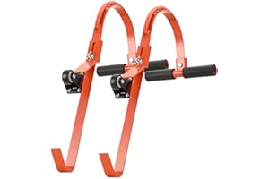 EIMZU Leiterstabilisator, 2 stück Heavy Duty Leiter Dachhaken, Dachleiterhaken Dachhaken Leiterhaken,Leitersicherung Dachrinne, Leiter Dachhaken Mit Rad, Schnelle Und Einfache Einrichtung