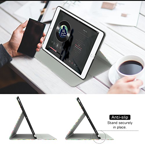 MoKo Hülle für iPad Pro 10.5 Zoll 2017 – Stoßfest Ledertasche Schutzhülle mit Auto Sleep/Wake up Funktion, Standfunktion und PC Bumper für Apple iPad Pro 10.5 Tablet, Banyan Grün - 4