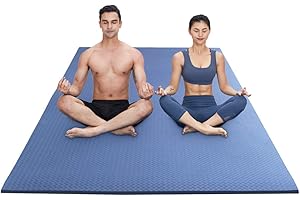 RYTMAT Tappetino Palestra Grande TPE 200×130cm Spesso 15mm Tappetino Fitness Antiscivolo Tappetino per Ginnastica Yoga Pilates Addominali